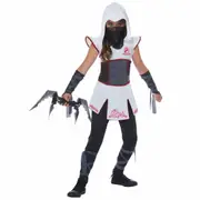 Fearless Ninja Stealth Japanese Warrior White Book Week Girls Costume