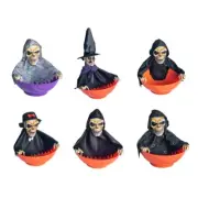 Spooky Motion Activated Skeleton Candy Holder with Light Up Red Eyes