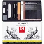 Drawing Sketching Pencils Set,34 Pieces Pro Art Pencil Kit - Graphite Pencils...