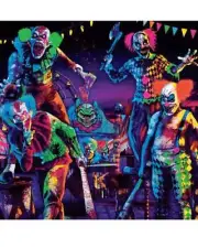 Creepy Carnival Black Light Reactive Backdrop Scene Setter