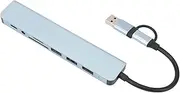 USB C Hub, 8 in 1 USB C Docking Station Multiport Adapter with USB 3.0 USB 2.0 Type C 3.5mm Port Memory Card Slot, USB C Splitter for Laptop