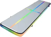 Everfit Air Track, 3 x 1 x 0.1m Inflatable Yoga Gymnastics Mat Tumbling Mats Thick Training Exercise Airtrack Flooring Home Gym Equipment Outdoor Fitness, Anti-slip Wear-resistant Multi-Colored