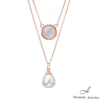 在飛比找momo購物網優惠-【幸福珠寶】天然珍珠項鍊(珍珠與藍月光水晶)