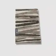 Hudson Park Collection Gray Converge Striped Bath Rug, 20 x 30
