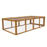 Furtastic Rectangular Fir Wood Chicken Coop & Rabbit Hutch