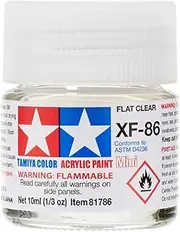 TAMIYA 81786 Acrylic Mini XF-86 Flat Clear - 10ml Bottle