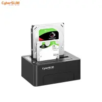 在飛比找momo購物網優惠-【CyberSLIM】2.5吋3.5吋雙層硬碟外接盒 Typ