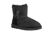 UGG Outback Premium Double Face Sheepskin Short Button Boot (Black, Size 13M/14W US)