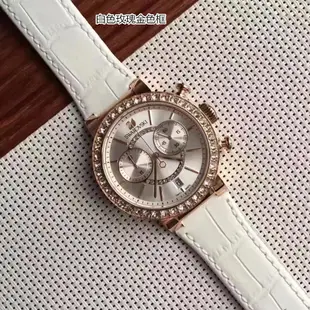 Swarovski施華洛世奇手錶女錶銀色玫瑰金色鑲鑽時尚女士腕錶鱷魚紋小牛皮錶帶