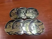 7x Pikachu Coin - Jumbo Metallic - Official Pokemon TCG
