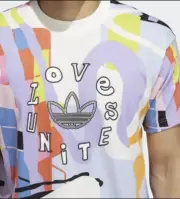 RARE Adidas Originals Love Unites Camo AOP Pride Trefoil T-Shirt Unisex Sz Lg