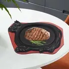 Steak Pan Iron Griddle Pan for Household Use Families Reunions