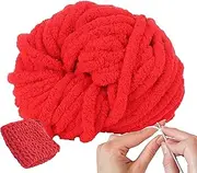Chenille Yarn for Crocheting | Soft Chunky Yarn for Crocheting | Arts Crafts Sewing Supplies, Chunky Yarn, Soft Plush Yarn, Handcraft Yards for Hand Knitting Blanket