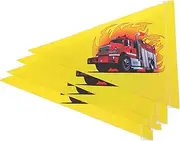 CIYODO Easily Replaceable Bike Flags 4 Pack Fire Department Design Safety Flags for Kids Scooters Outdoor