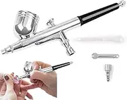 Nail Airbrush | 12-50 PSI High Pressure Airbrush | Paint Sprayer with 0.3mm Nozzle for Artist Pastry Painting Makeup Cookie Barber Modeling Car