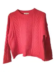 Madewell New Women’s Everett Sweater Orange Cable - medium