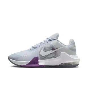 【NIKE 耐吉】籃球鞋 男鞋 運動鞋 包覆 緩震 AIR MAX IMPACT 4 灰紫 DM1124-010