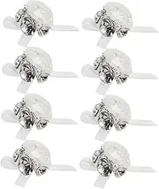 HAKIDZEL 8PCS Nail Bling Acrylic Rhinestones Organza Bow Charms for Manicure Cute Kawaii Nail Gems for Art Crafts Durable Stylish Decorations