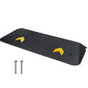 Rubber Threshold Ramp, 5 cm Rise Threshold Ramp Doorway, Recycled Rubber Power Threshold Ramp Rated 15 tons Load Capacity, Non-Slip Surface Rubber Solid Threshold Ramp for Wheelchair and