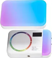 RGB Video Light, Portable LED Camera Light Dimmable Panel 2500-9000K, 26 Scene Modes, 4000mAh Rechargeable DSLR Lighting, Magnetic Fits Phone and Camera for Vlogging, Photography