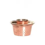 Classic Red Copper Turkish Coffee Pot | Machine Hammered Ehlikeyf Cezve | Tradit