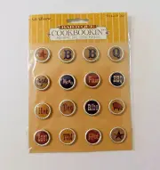 Barbeque Cookbook Mini Metal Scrapbook Stickers Junk Journal 16 Pieces Round