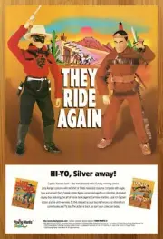 1999 Captain Action Lone Ranger & Tonto Figures Print Ad/Poster Toy Promo Art