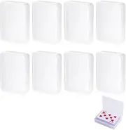 Clear Plastic Playing Card Deck Cases, 8Pcs Plastic Playing Card Storage Box Playing Card Box,Plastic Playing Card Case Holder, Empty Playing Card Storage Box Card Game Storage Box Playing Card Case