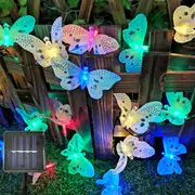 Solar Garden Lights 12LEDs 20LEDs Solar Butterfly String Lights Outdoor Lighting Decoration Lamps