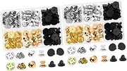 [COHEALI] 2sets Professional Tie Tack Pin Backs Replaceable Pin Backs Flat Round Keepers for Badges Lapel 84pcs*2
