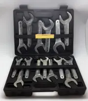 Chrome Vanadium Steel Wrench Set 30 Degree Offset Drop Forged Chrome Plated