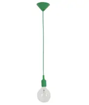 Pen Industrial Minimalist Silicone Pendant Light Suspensions (1m cable) Green