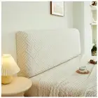 Stretch Bed Headboard Covers, Jacquard Fabric Headboard Slipcover, Soft Dustp...