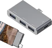 Zankie USB C Docking Station | Type-C 3 Monitor Docking Station 4-in-1 Docking Station,Efficient Multifunctional USB C Docking Station Double Monitor for Computer