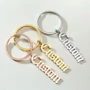 Personalized Customized Initial ID Name Keychain Key Ring Mother Father Day Gift
