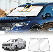 X-CAR Windshield Sun Shade for Kia Carnival KA4 Series 2020-2025 Blocks UV Rays Foldable Custom Wind Screen Sun Visor Protector