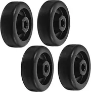 KICHOUSE 4pcs Fitness Equipment Roller Universal Wheel Replacement Ab Roller for Men Gym Roller Wheel Fitness Wheel Running Equipment Roller Bearing Pulley Wheel Gym Pulley Wheel Black Pp