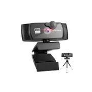 1080P HD Webcam Computer Streaming Camera With Dual Noise-Cancelling Microphones And Tripod