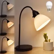 LED Desk Lamp for Home Office, 3 Levels Dimmable Reading Light Flexible Goose...