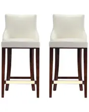 Manhattan Comfort Modern Set of 2 Shubert Upholstered Barstools