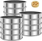 12Pcs Muffin Tart Rings,Crumpet Ring Molds,Pastry Ring Molds,Muffin Rings,Tart Ring Molds,304 Stainless Steel Crumpet Rings,Nonstick Tart Rings for Home Baking Eggs Pancakes (12 Large)