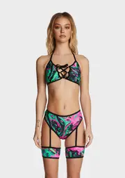 [Rolita Rave Couture] Acid Waves Assassin Underboob Top