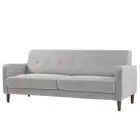 Zinus Adair 3 Seater Modern Sofa with Armrest Pockets - Light Grey