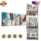 Modern Abstract Ink Canvas Prints - Ready to Hang 3-Piece Art Set for Every Room