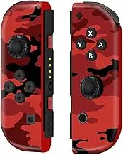 SANGDER Joypad Controller Replacement for Nintendo Switch，Wireless Switch Controller Supports Motion Control/Dual Vibration/Screenshot&Wake-up Function（Camo Red）