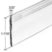 Clear Heavy Gauge Shower Door Bottom Seal and Wipe 36"