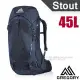 ☆【美國 GREGORY】STOUT 45 專業健行登山背包(45L_附全罩式防雨罩)/126872 幻影藍