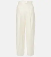 [Max Mara] Max Mara Efedra high-rise straight pants UK 14 white