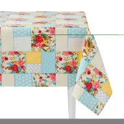 "Sweet Rose Patchwork" Pioneer Women 60"w x 84" L Fabric Tablecloth