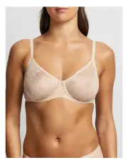 [Fine Lines] Weightless Underwire Lace Bra in Caramel
